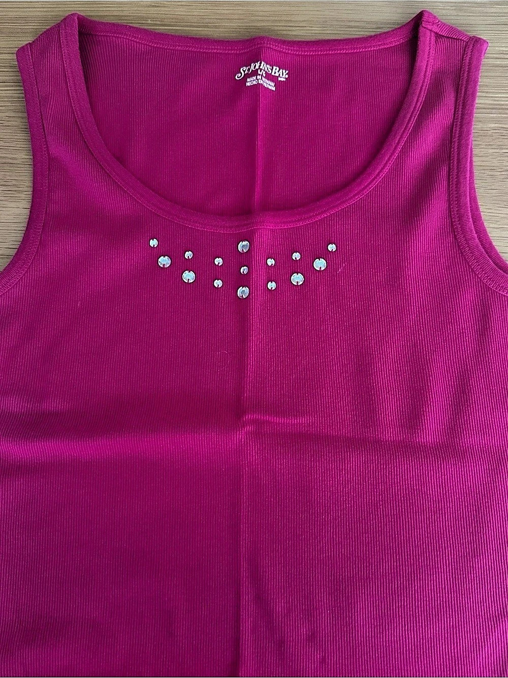 St. John's Bay Embellished Pink Tank Size Large